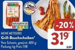 Aldi Süd MEINE METZGEREI Grill-Bauchscheiben Angebot