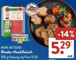 Aldi Süd MEINE METZGEREI Rinder-Hackfleisch Angebot