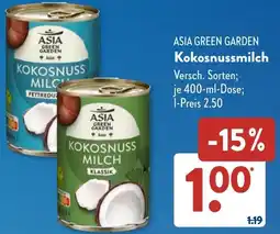 Aldi Süd ASIA GREEN GARDEN Kokosnussmilch Angebot