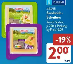 Aldi Süd MILSANI Sandwich Scheiben Angebot