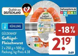 Aldi Süd GÜLDENHOF Geflügel Fleischwurst Angebot
