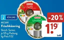 Aldi Süd MILSANI Frischkäsering Angebot