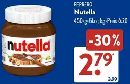 Aldi Süd FERRERO Nutella Angebot