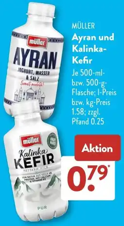 Aldi Süd MÜLLER Ayran und Kalinka Kefir Angebot