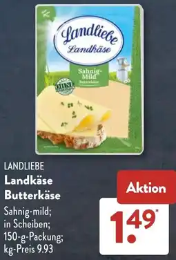 Aldi Süd LANDLIEBE Landkäse Butterkäse Angebot