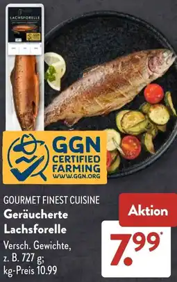 Aldi Süd GOURMET FINEST CUISINE Geräucherte Lachsforelle Angebot
