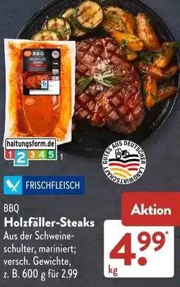 Aldi Süd BBQ Holzfäller-Steaks Angebot