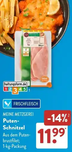Aldi Süd MEINE METZGEREI Puten Schnitzel Angebot