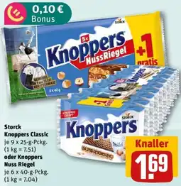 REWE Storck Knoppers Classic oder Knoppers Nuss Riegel Angebot