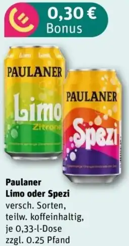 REWE Paulaner Limo oder Spezi Angebot
