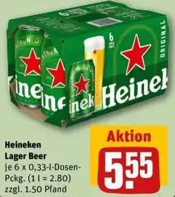 REWE Heineken Lager Beer Angebot