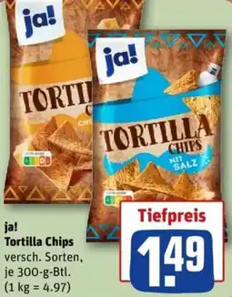 REWE ja! Tortilla Chips Angebot