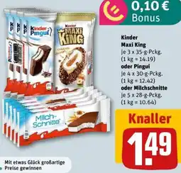 REWE Kinder Maxi King oder Pingui oder Milchschnitte Angebot