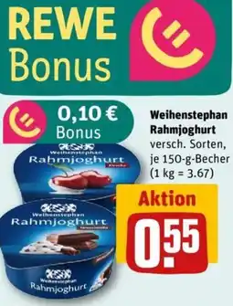 REWE Weihenstephan Rahmjoghurt Angebot