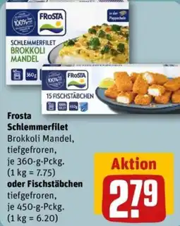 REWE Frosta Schlemmerfilet oder Fischstäbchen Angebot