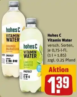 REWE Hohes C Vitamin Water Angebot