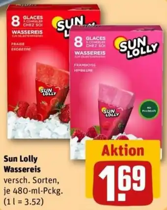 REWE Sun Lolly Wassereis Angebot