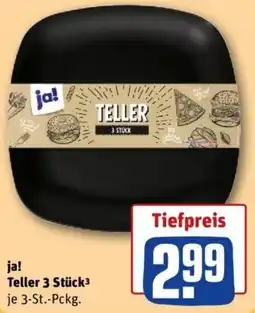 REWE ja! Teller 3 Stück Angebot