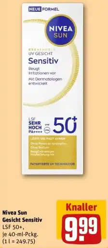 REWE Nivea Sun Gesicht Sensitiv Angebot