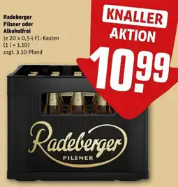 REWE Radeberger Pilsner oder Alkoholfrei Angebot