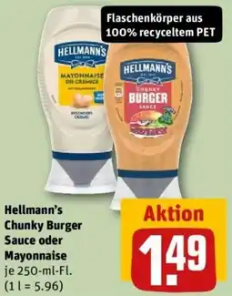REWE Hellmann's Chunky Burger Sauce oder Mayonnaise Angebot