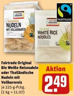REWE Fairtrade Original Bio Weiße Reisnudeln oder Thailändische Nudeln mit Vollkornreis Angebot