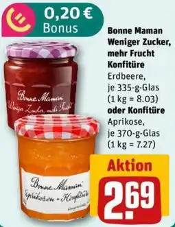 REWE Bonne Maman Weniger Zucker, mehr Frucht Konfitüre oder Konfitüre Angebot