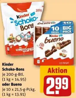 REWE Kinder Schoko-Bons oder Bueno Angebot