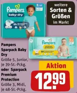 REWE Pampers Sparpack Baby Dry oder Sparpack Premium Protection Angebot