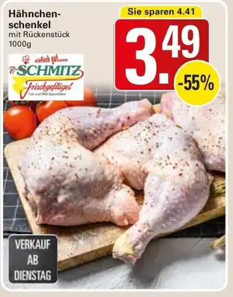 WEZ Hähnchenschenkel 1000g Angebot