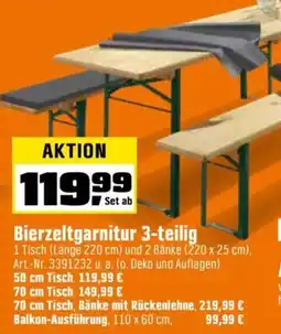 OBI Bierzeltgarnitur 3-teilig Angebot