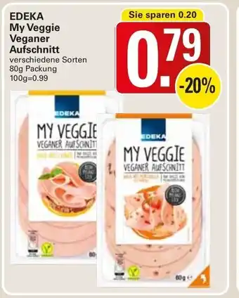 WEZ Edeka My Veggie Veganer Aufschnitt 80g Angebot