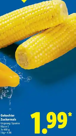 Lidl Gekochter Zuckermais Angebot