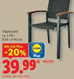 Lidl LIVARNO Stapelstuhl Angebot