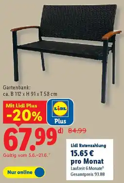 Lidl LIVARNO Gartenbank Angebot