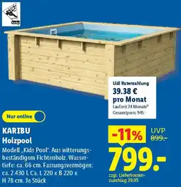 Lidl KARIBU Holzpool Angebot