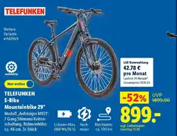 Lidl TELEFUNKEN E-Bike Mountainbike 29" Angebot