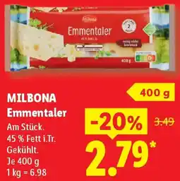 Lidl MILBONA Emmentaler Angebot