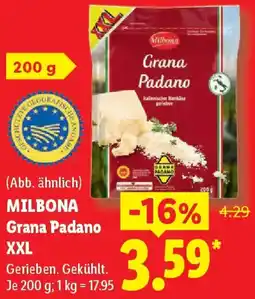 Lidl MILBONA Grana Padano XXL Angebot