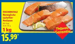 Lidl FISCHERSTOLZ Norwegische Lachsfilet- Portionen Angebot