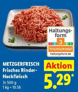 Lidl METZGERFRISCH Frisches Rinder- Hackfleisch Angebot