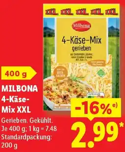 Lidl MILBONA 4-Käse Mix XXL Angebot