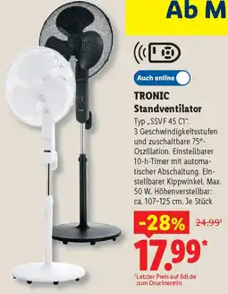 Lidl TRONIC Standventilator Angebot