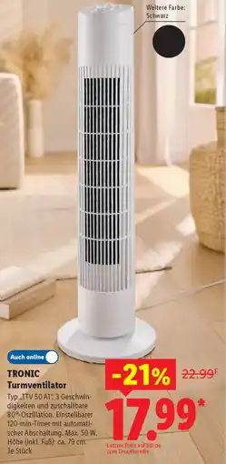 Lidl TRONIC Turmventilator Angebot