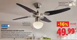 Lidl LIVARNO Deckenventilator mit LED-Leuchte Angebot