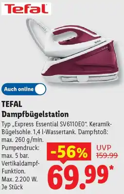 Lidl TEFAL Dampfbügelstation Angebot