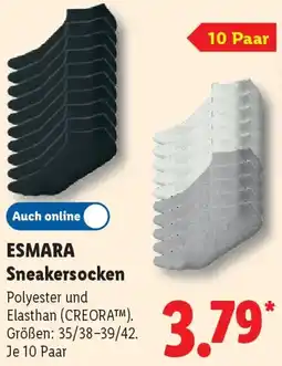 Lidl ESMARA Sneakersocken Angebot