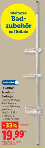 Lidl LIVARNO Teleskop Badregal Angebot