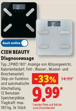 Lidl CIEN BEAUTY Diagnosewaage Angebot