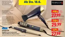 Lidl REMINGTON Sapphire Luxe-Lockenstab/ Warmluftbürste/-Haartrockner Angebot